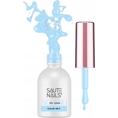 Saute Nails Hybridní lak S340 Calm Sky modrý 8 ml