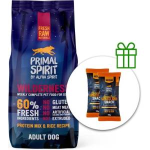 PRIMAL Spirit Dog 60% Wilderness Dog - иберийска свиня 12кг + 2x Лакомства безплатно