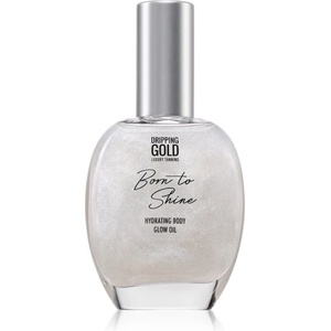 Dripping Gold Born To Shine блестящо масло за тяло цвят Silver 55ml