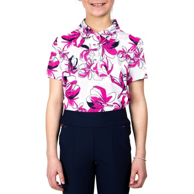 Kjus Girls Printed Polo 164 Detske Magenta Alloy