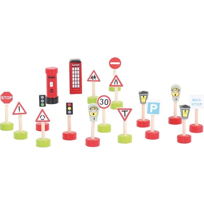 Příslušenství autodráhy Bigjigs Sada dopravních značek