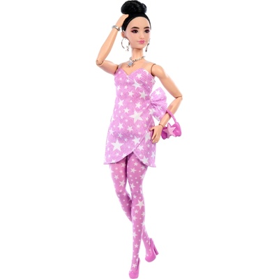 Barbie Deluxe Ružový outfit s hviezdami Zapletené vlasy JJN71