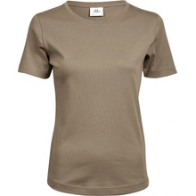 Silné bavlněné tričko Tee Jays Interlock Béžově hnědá