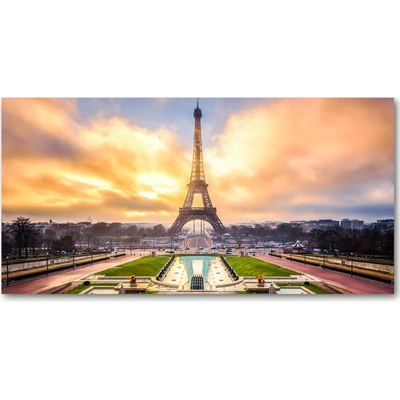 Foto-obraz fotografie na skle Eiffelova veža Paríž 100x50 cm