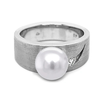 Beny Jewellery zlatý s Přírodní Perlou a diamanty 2010974