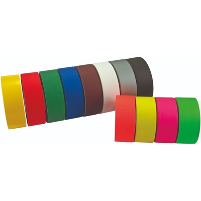 Samolepicí matná textilní páska WT-5562 – textil potažený PE, neonově oranžová, 75 mm × 25 m
