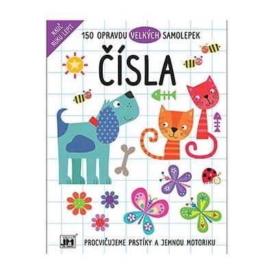 Jiri Models 3679-9 čísla samolepková knižka A4 150 farebných samolepiek