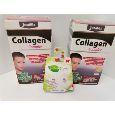 JUTAVIT Kolagén komplex + kyselina hyalurónová vitamíny B3 B2 C + organický zinok a biotín 60 tabliet