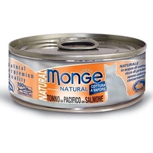 MONGE Natural Cat Tuniak kura a losos 80 g