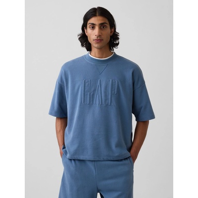 GAP Oversize mikina s logom VintageSoft Tmavomodrá