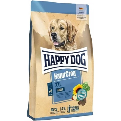 Happy Dog Natur Croq XXL - храна за кучета от големи породи, с пилешко, говеждо, риба, черен дроб, зелен овес, 15 кг, Германия - 60524