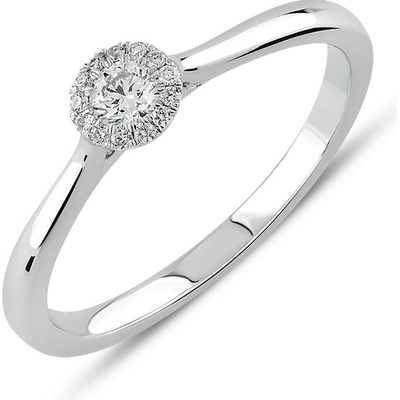 Lillian Vassago Zásnubní diamantový prsten z bílého zlata LLV59 DR011W