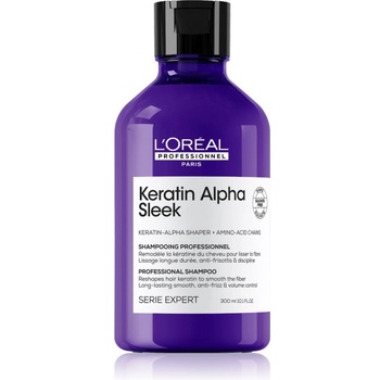 L'Oréal Serie Expert Keratin Alpha Sleek шампоан за гладка на вид коса 300ml