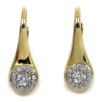 Gems Diamantové náušnice žluté zlato 1485