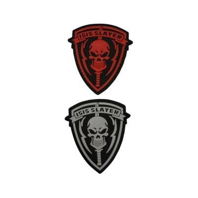 ARMED PATCHES PVC nášivka ISIS SLAYER, Punisher červená – Zboží Dáma