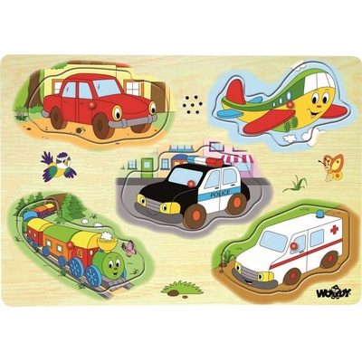 Woody Muzikálne puzzle Dopravné prostriedky