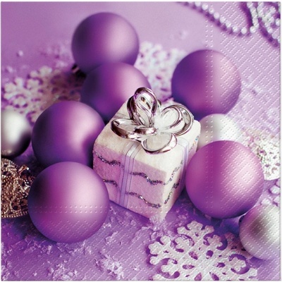 TaT Obrúsky 33x33cm Lilac Christmas decoration