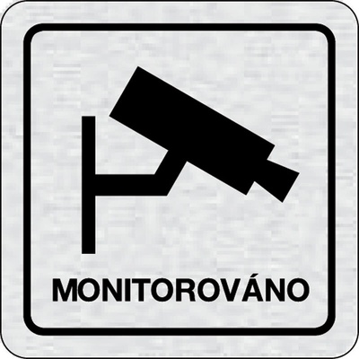 Nalepovací cedulka na dveře - Monitorováno