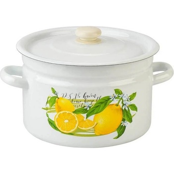 idilia 26 см (9 л. ) емайлирана тенджера с метален капак idilia разцветка Лимон