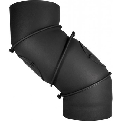 STAHL SYSTEM Dymové koleno nástavné UNI ø130mm (4 segm.-2 rev.otv.) hr. mat. 2mm KOL130/UNI