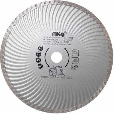 Magg Diamantový kotouč TURBO 230x22,2mm
