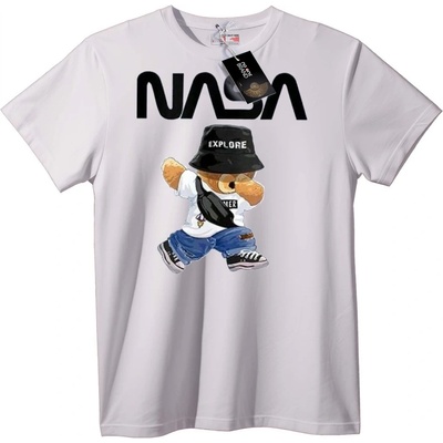 NOONEBRAND Тениска Explore Bear NANA - XS, White