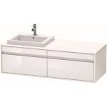 Duravit Ketho - Шкафче за умивалник 43x140x55 см, ляво, 2 чекмеджета, лъскаво бяло KT6797L2222 (KT6797L2222)