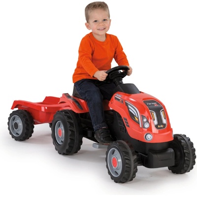 Smoby Šlapací traktor GM Bull s vlekem Šlapací traktor GM Bull červený s vlekem
