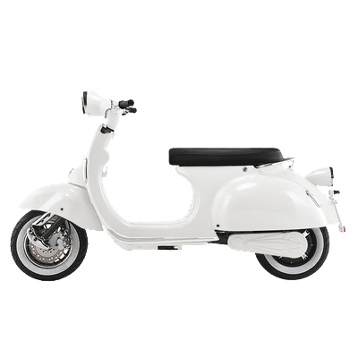 Motoretta Електрически скутер MOTORETTA D1 PLUS 100 2000 W - Бял, 2 Батерии, LED 100км (plus502)