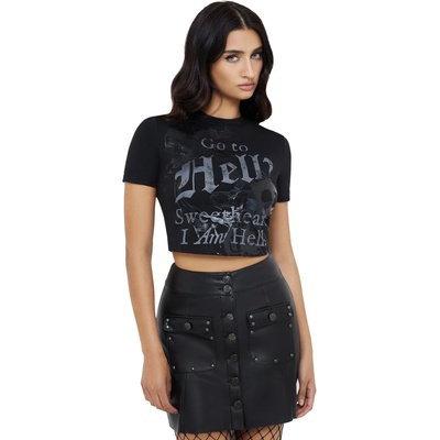 KILLSTAR Дамска тениска (топ) KILLSTAR - Go To Hell Baby - Black - KSRA013469