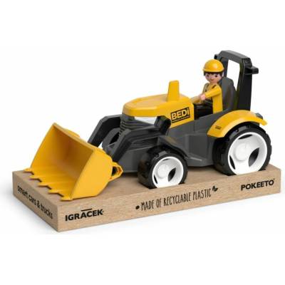 ECO MultiGO Žlutý traktor s radlicí, figurka Igráček
