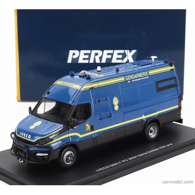 Perfex Iveco fiat Daily Van Long Gendarmerie Pc Police 2024 Modrá Žlutá 1:43