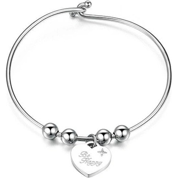 S'Agapõ pevný oceľový náramok Be My Always Be Happy SBM22