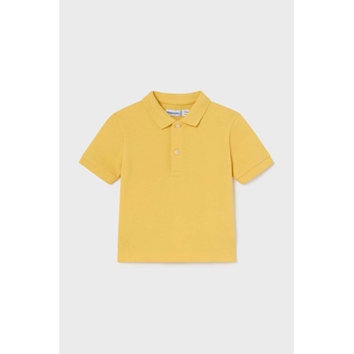 MAYORAL Бебешка памучна тениска с яка Mayoral в жълто с изчистен дизайн (102.3K.Baby.PPYH)