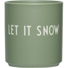 DESIGN LETTERS Porcelánový hrnček Green Let it snow 300 ml