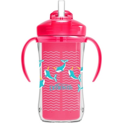 Dr Brown's termohrnek se slámkou růžový 300ml