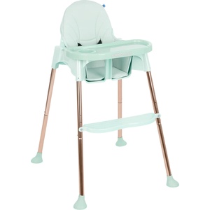 KikkaBoo Столче за хранене 2 в 1 KikkaBoo - Sky-High, Mint (31004010102)