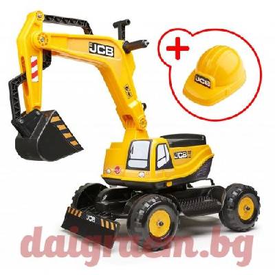 Детски багер jcb с каска falk f135 (f135)