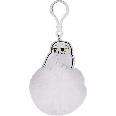 Přívěsek na klíče Harry Potter Snow Owl Hedwig s bambulkou