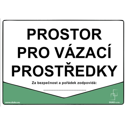 DUKO PROSTOR PRO VÁZACÍ PROSTŘEDKY Formát: 297 x 210 mm, Materiál: plast 5 mm, samolepící vinylová fólie