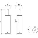 Jika GENERIC WC souprava včetě kartáče nástěnná, chrom / 3.843D.1.004.000.1