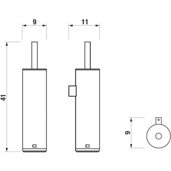 Jika GENERIC WC souprava včetě kartáče nástěnná, chrom / 3.843D.1.004.000.1