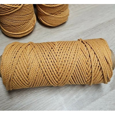 Bavlněná šňůra ProMacramé – PREMIUM COTTON 3mm / 3PLY – medová
