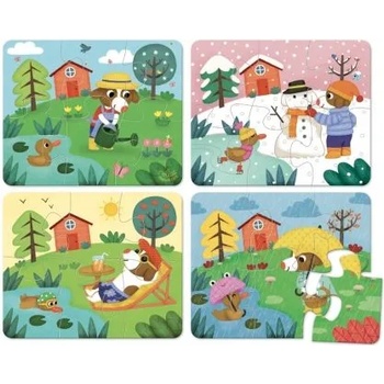 Image 1 of Vilac - Четири дървени пъзела - Четирите сезона (2641)