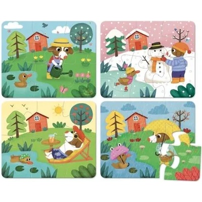 Vilac - Четири дървени пъзела - Четирите сезона (2641)