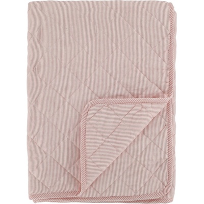 Růžový pruhovaný prošívaný přehoz Aix Quilt - 130*180 cm - Chic Antique