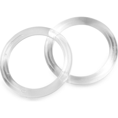 Prima-obchod Plastový kruh / ucho na mini kabelky transparent Ø8 cm, barva transparent