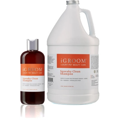 iGroom Squeaky Clean Shampoo - Силен шампоан за кучета преминаващ през всякакви мазни натрупвания и мръсотия, 3.78 л