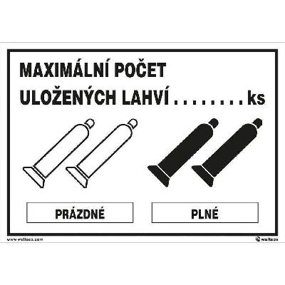 Walteco Maximální počet uložených lahví 210x148mm, formát A5, samolepka Množství: 1 ks , 20052