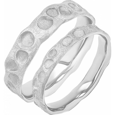 Eppi Snubní prsteny s atypickým povrchem ze zlata Iris RW48860